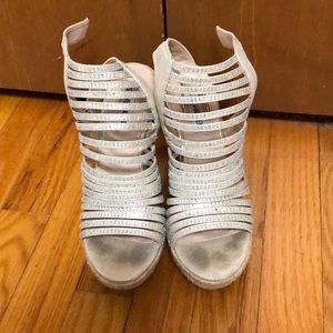 Steve Madden strappy espradille wedge.